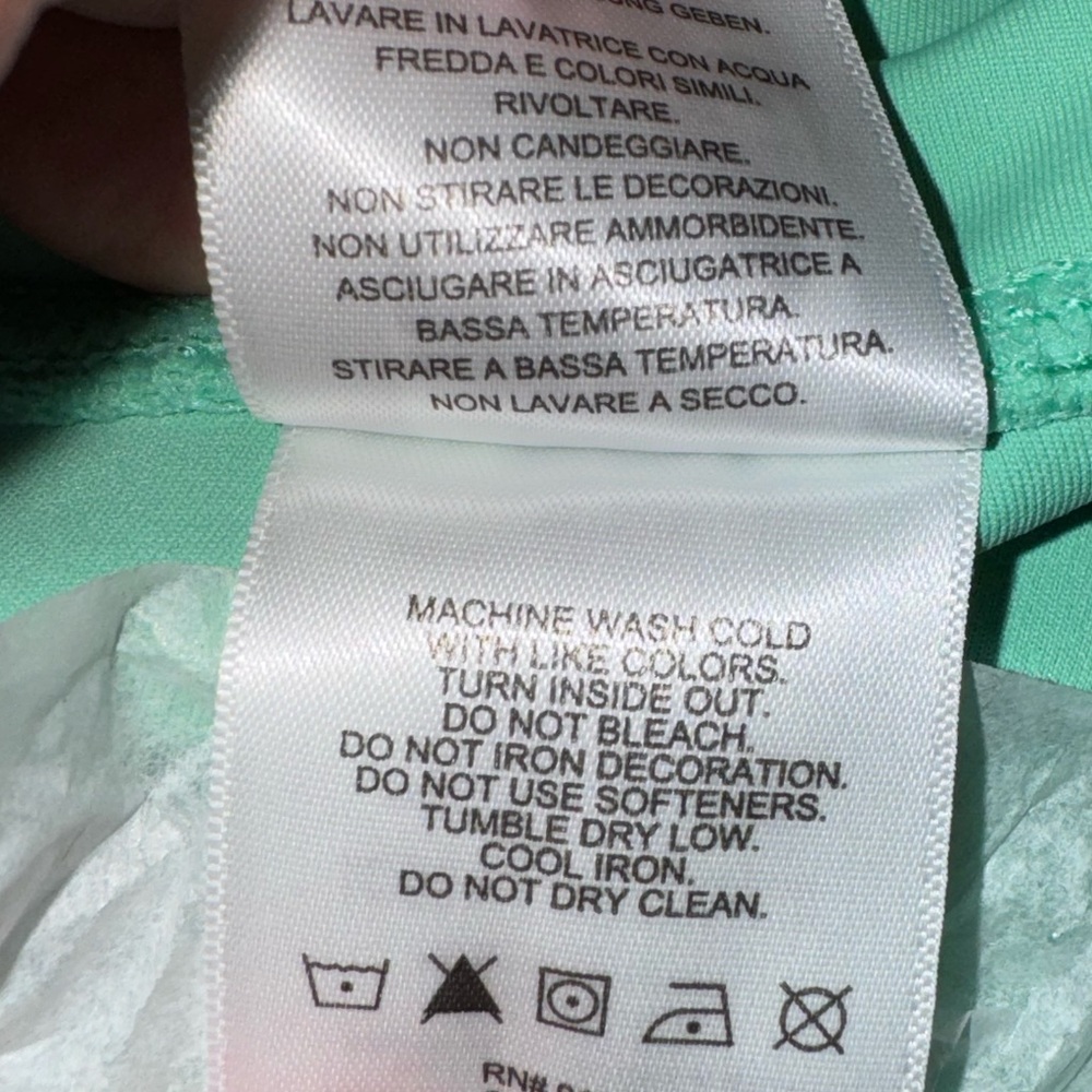 FILA Dreama Athletic Workout Cropped Tight Leggings  Mesh Cutouts/Jade Cream NEW - Picture 3 of 15